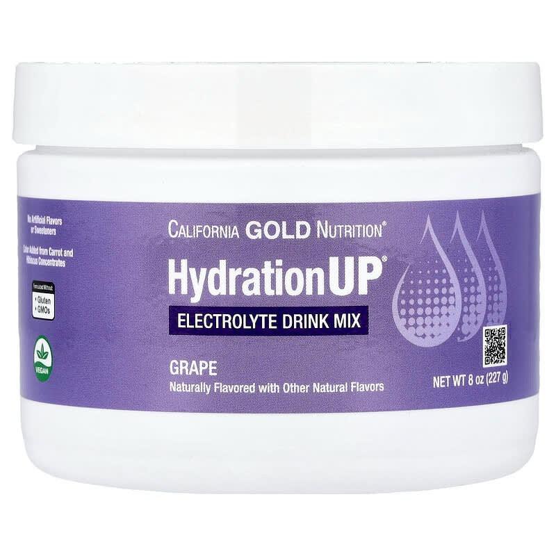 California Gold Nutrition, HydrationUP®, Electrolyte Drink Mix with Calcium, Potassium, Vitamin C, and Vitamin E