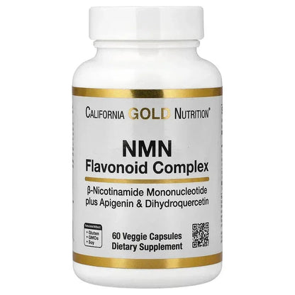 California Gold Nutrition, NMN Flavonoid Complex with Apigenin and Dihydroquercetin, 60 Veggie Capsules