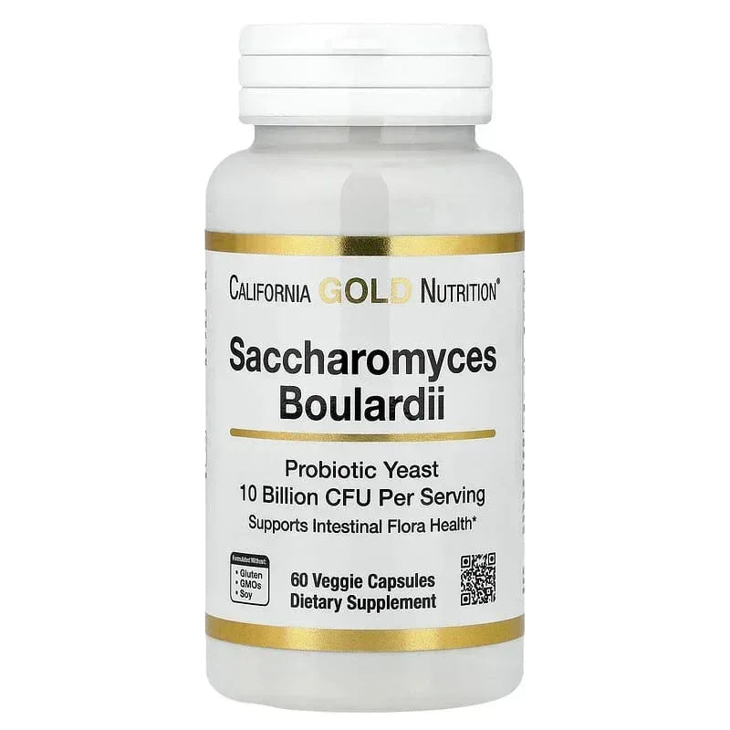California Gold Nutrition, Saccharomyces Boulardii, 60 Veggie Capsules (5 Billion CFU per Capsule)