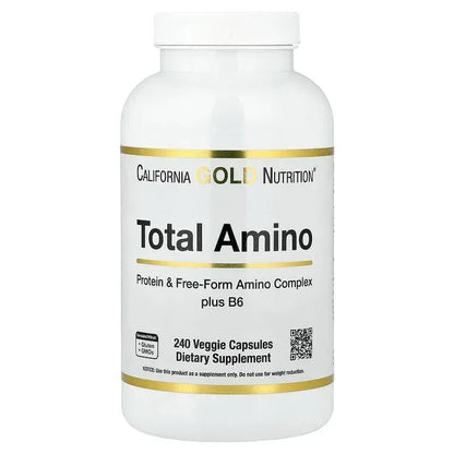 California Gold Nutrition, Total Amino with Vitamin B-6, and 20 Amino Acid Blend, 240 Veggie Capsules