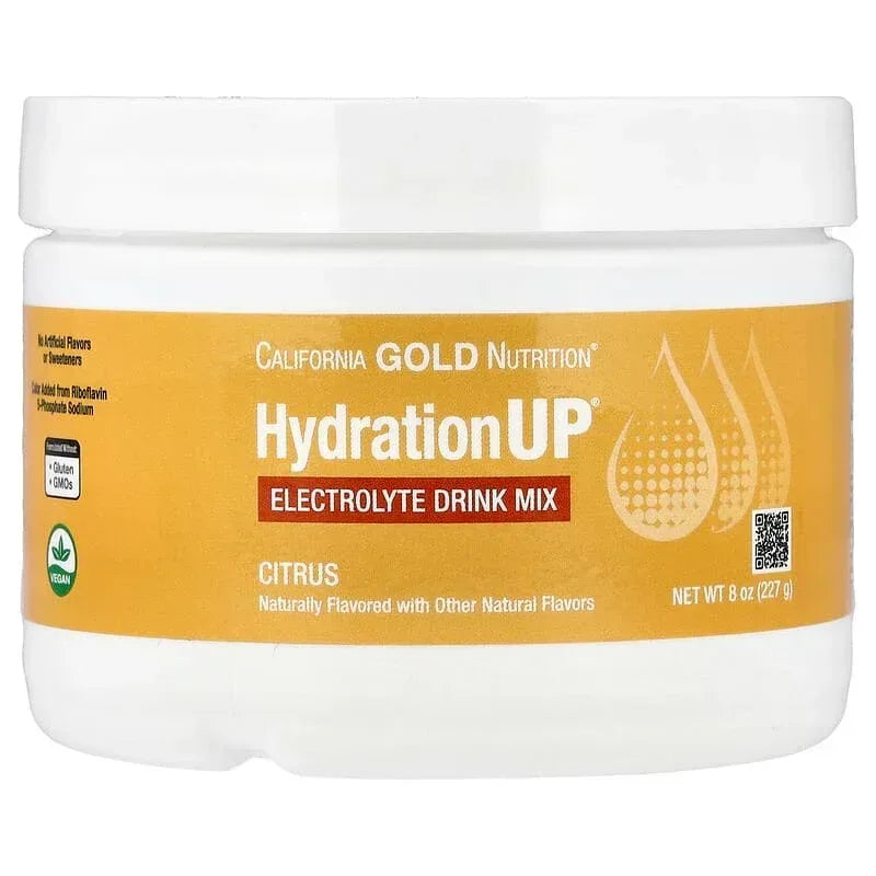 California Gold Nutrition, HydrationUP®, Electrolyte Drink Mix with Calcium, Potassium, Vitamin C, and Vitamin E