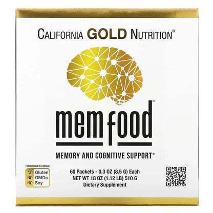California Gold Nutrition, MEM Food, Memory and Cognitive Support, 1.12 lb (18 oz) 510 g