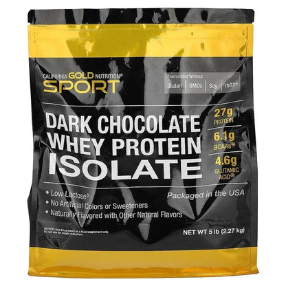California Gold Nutrition, Sport, Whey Protein Isolate, Dark Chocolate , 2 lb (907 g)