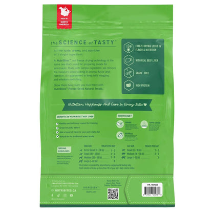 Canature NutriBites Freeze Dried Beef Liver, Dog and Cat Treat 27oz