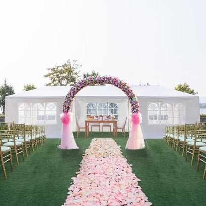 Alvantor White 10x30 ft Outdoor Pop Up Canopy Tent with Removable Sidewalls and Windows,Easy-Setup Gazebo,7 Sides