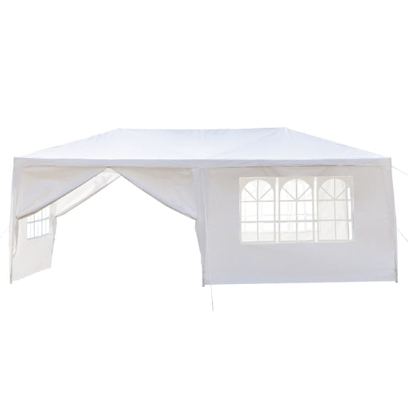 Alvantor White 10x20 ft Outdoor Pop Up Canopy Tent with 6 Removable Sidewalls,Easy-Setup Gazebo,6 Sides