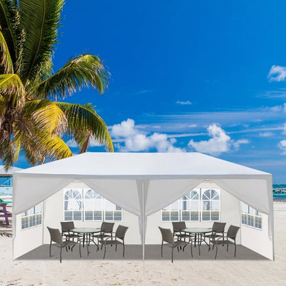 Alvantor White 10x20 ft Outdoor Pop Up Canopy Tent with 6 Removable Sidewalls,Easy-Setup Gazebo,6 Sides