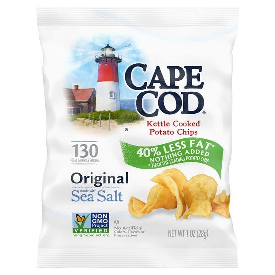 Cape Cod Kettle Cooked Chips, Original, 1 oz, 24-count