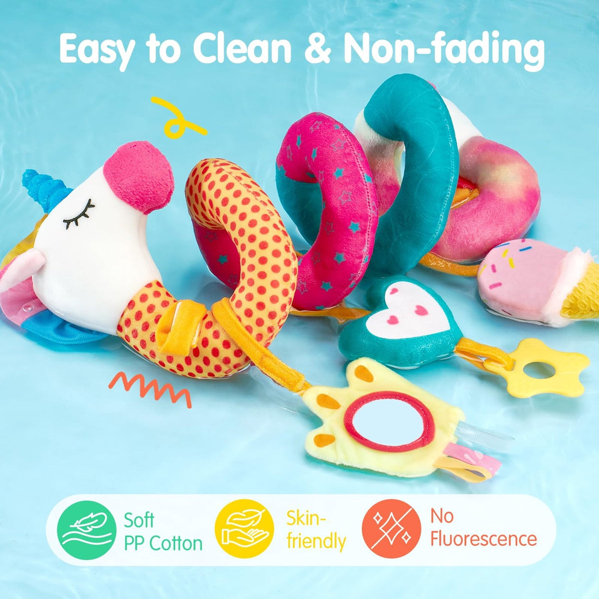 Car Seat Toys, Baby Girl Toys 0-6 Months, Infant Stroller Toys, Newborn Girl Gifts for 0 3 6 9 12 24 Months