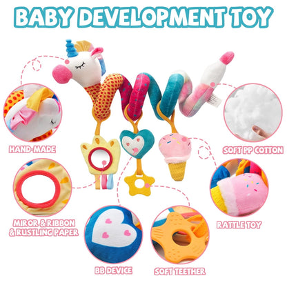 Car Seat Toys, Baby Girl Toys 0-6 Months, Infant Stroller Toys, Newborn Girl Gifts for 0 3 6 9 12 24 Months
