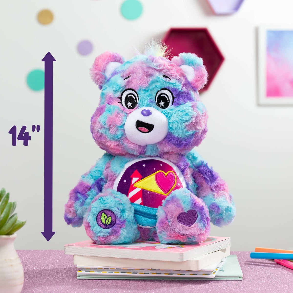 Care Bears - 14" Medium Plush - Color Splash Collection, For Ages 4 Years and Up