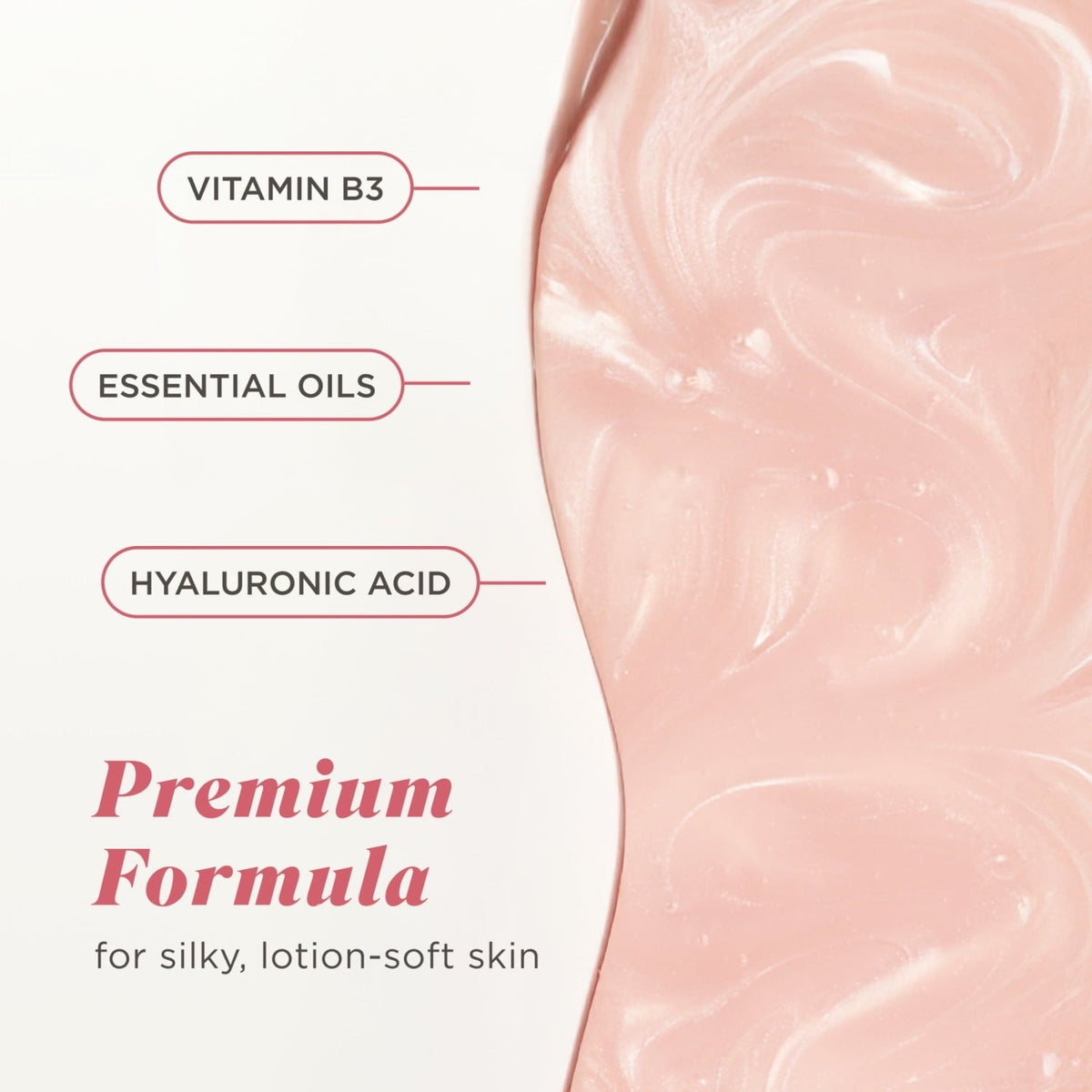 Caress Daily Silk Body Wash, Moisturizing Body Soap - Hyaluronic Acid, Vitamin B3, 20 oz