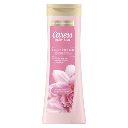 Caress Daily Silk Body Wash, Moisturizing Body Soap - Hyaluronic Acid, Vitamin B3, 20 oz
