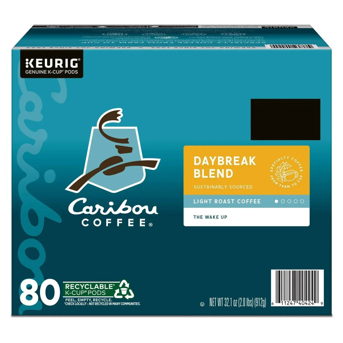 Caribou Coffee Light Roast K-Cup, Daybreak Morning Blend, 80 ct.