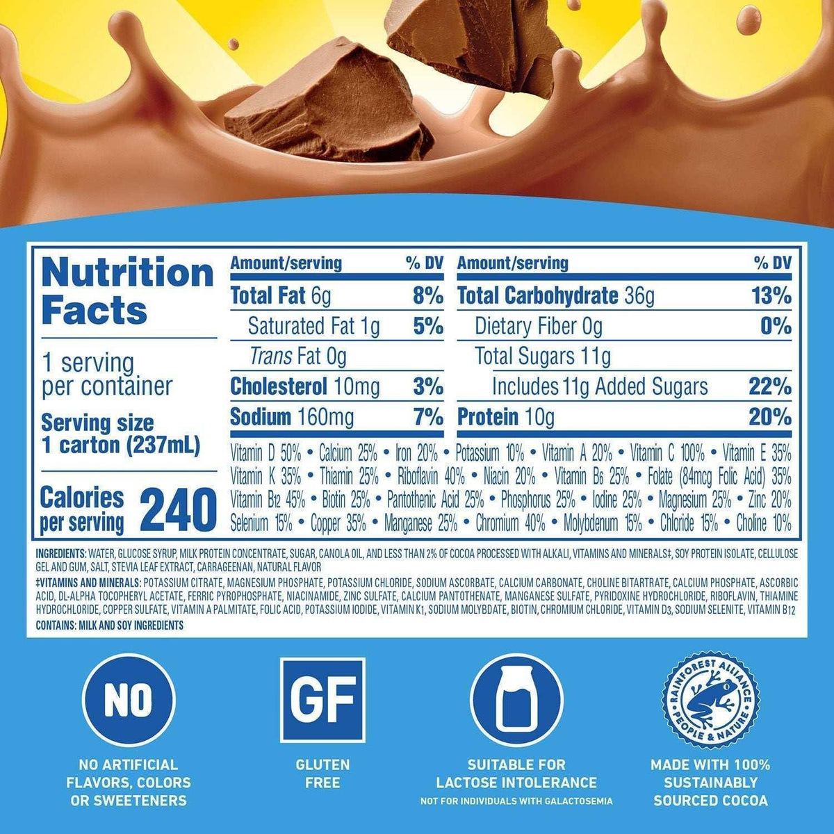 Carnation Breakfast Essentials Ready To Drink, Rich Milk Chocolate 8 oz., 24 pk.