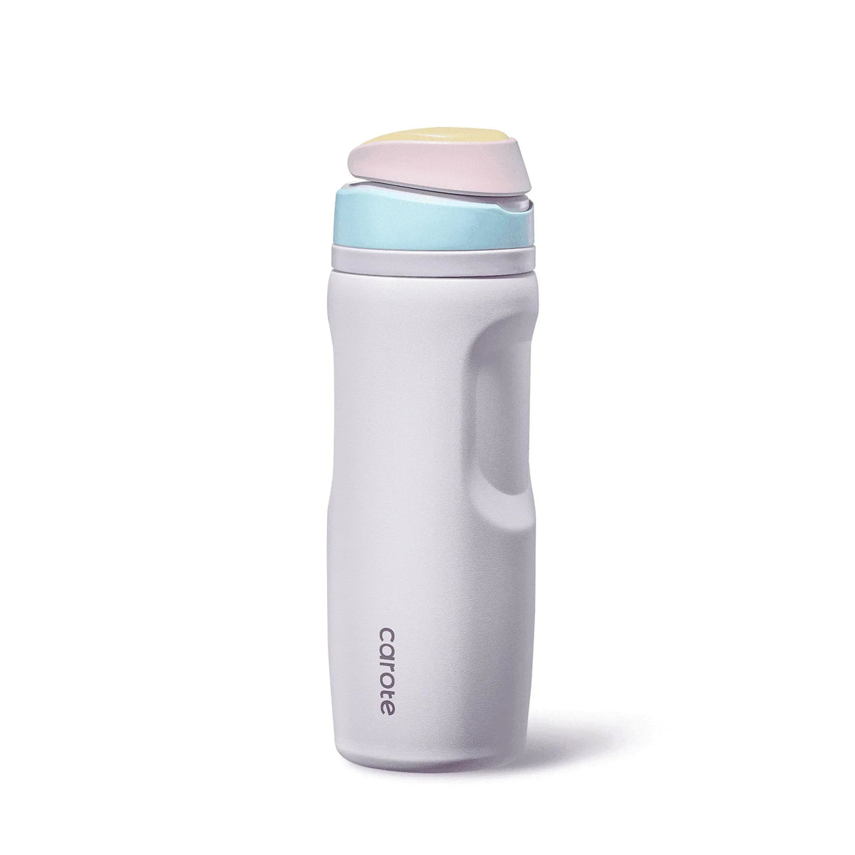 Carote 2-Pack Stainless Steel Water Bottle, Insulated Tumbler with Straw, Vacuum Sealed & Leakproof, 16 fl oz Pink & 26 fl oz Blue