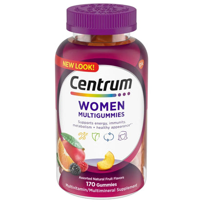 Centrum Multigummies Womens Gummy Vitamins, Multivitamin With Vitamin A, B & C, Assorted Fruit, 100 Count