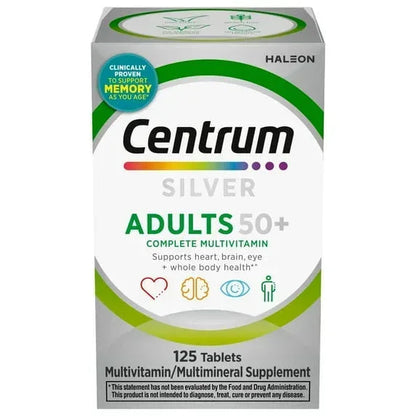 Centrum Silver Adults 50 Plus Multivitamin with Vitamins C, D, and E, 125 Count