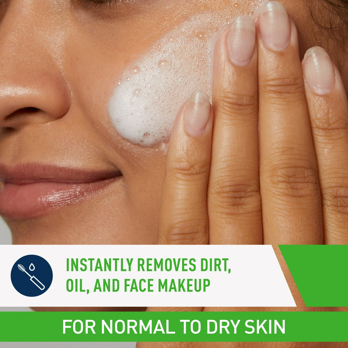 CeraVe Travel Size Hydrating Cream-to-Foam Facial Cleanser for Normal to Dry Skin
