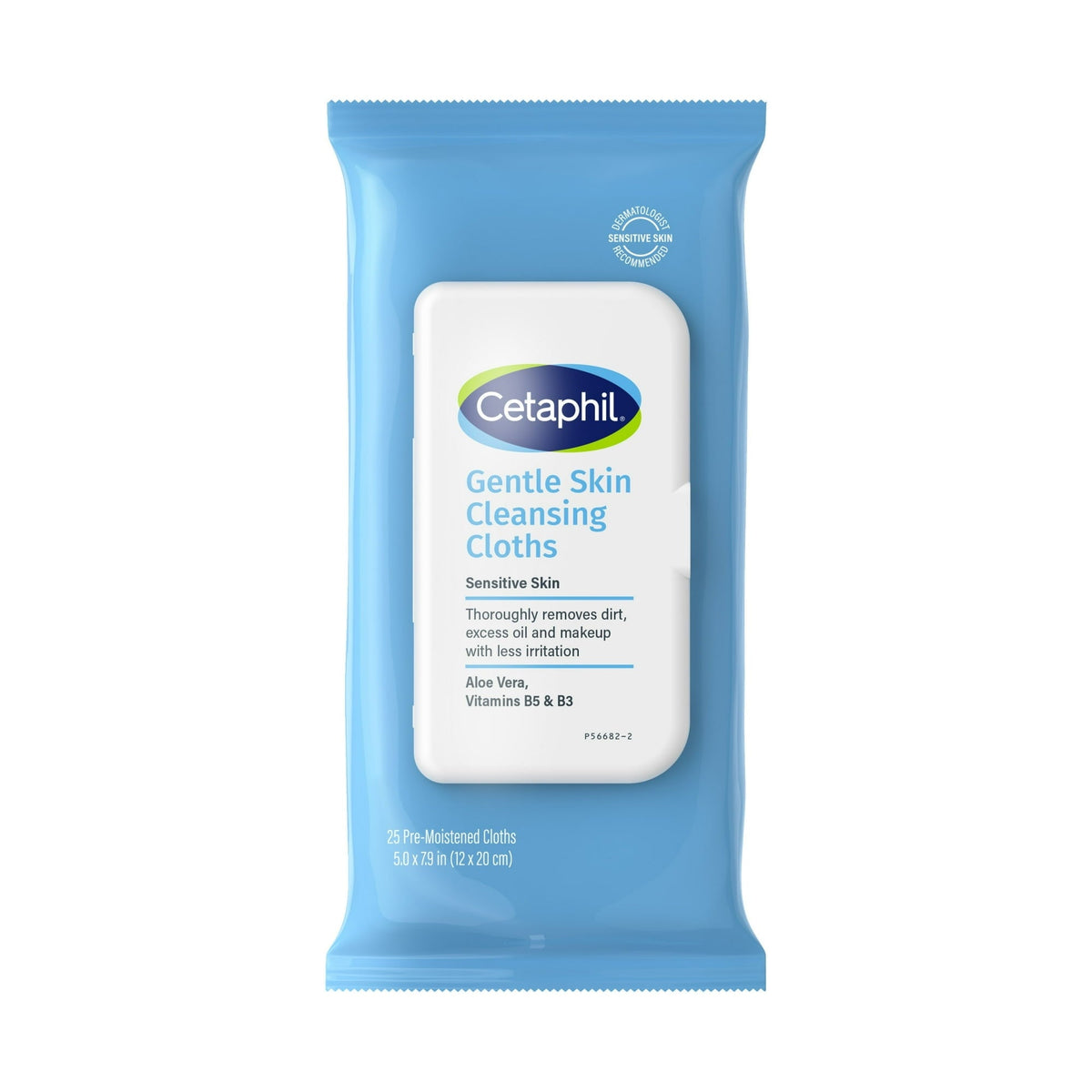 Cetaphil Gentle Skin Cleansing Cloths, 25 ct, Fragrance Free Face and Body Wipes