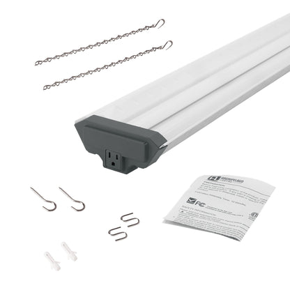 Champion Electronics 4ft LED Shop Light 10,000 Lumen with Motion Sensor, Steel Tread Plate