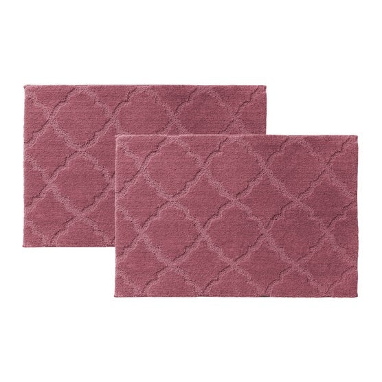 Charisma Drylon Trellis Bath Rugs, 2-pack