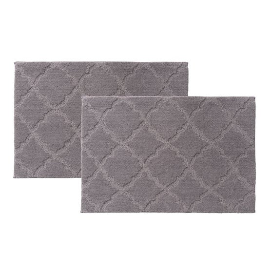 Charisma Drylon Trellis Bath Rugs, 2-pack