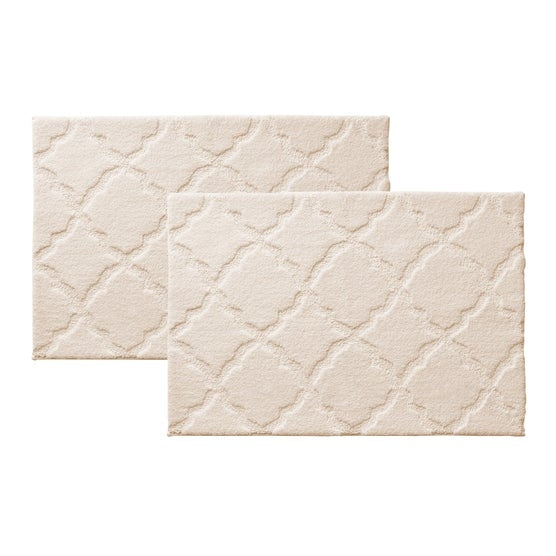 Charisma Drylon Trellis Bath Rugs, 2-pack