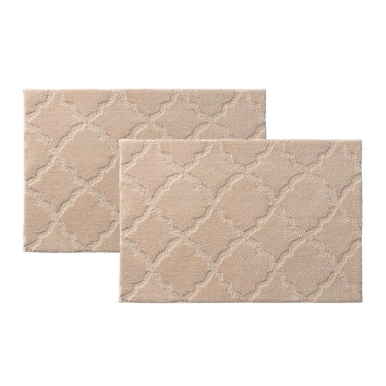 Charisma Drylon Trellis Bath Rugs, 2-pack