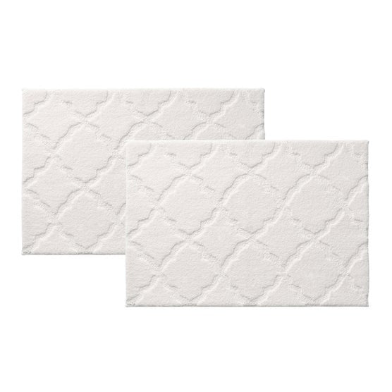 Charisma Drylon Trellis Bath Rugs, 2-pack