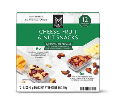 Cheese, Fruit and Nut Snacks, 12 pack