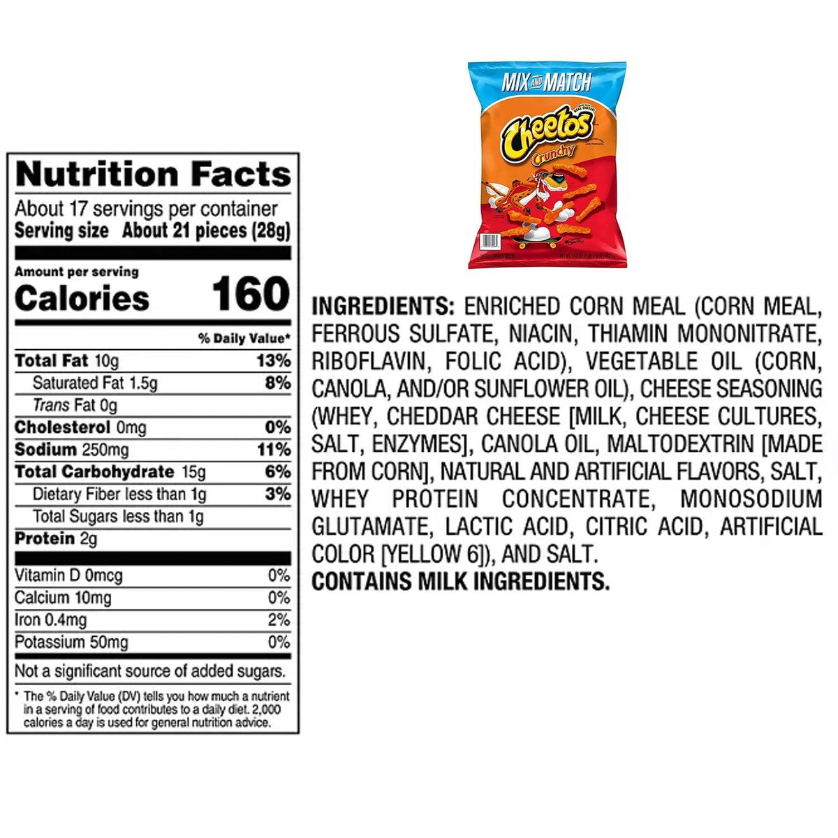 Cheetos Crunchy Cheddar Cheese Snacks, 17.37 oz. (PACK OF 3 )