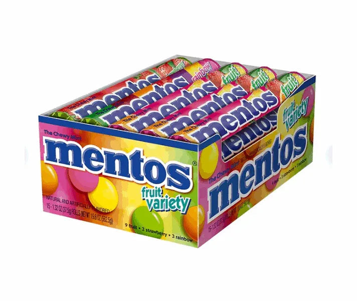 Mentos Chewy Mints, Variety Pack, 1.32 oz (15-pk)