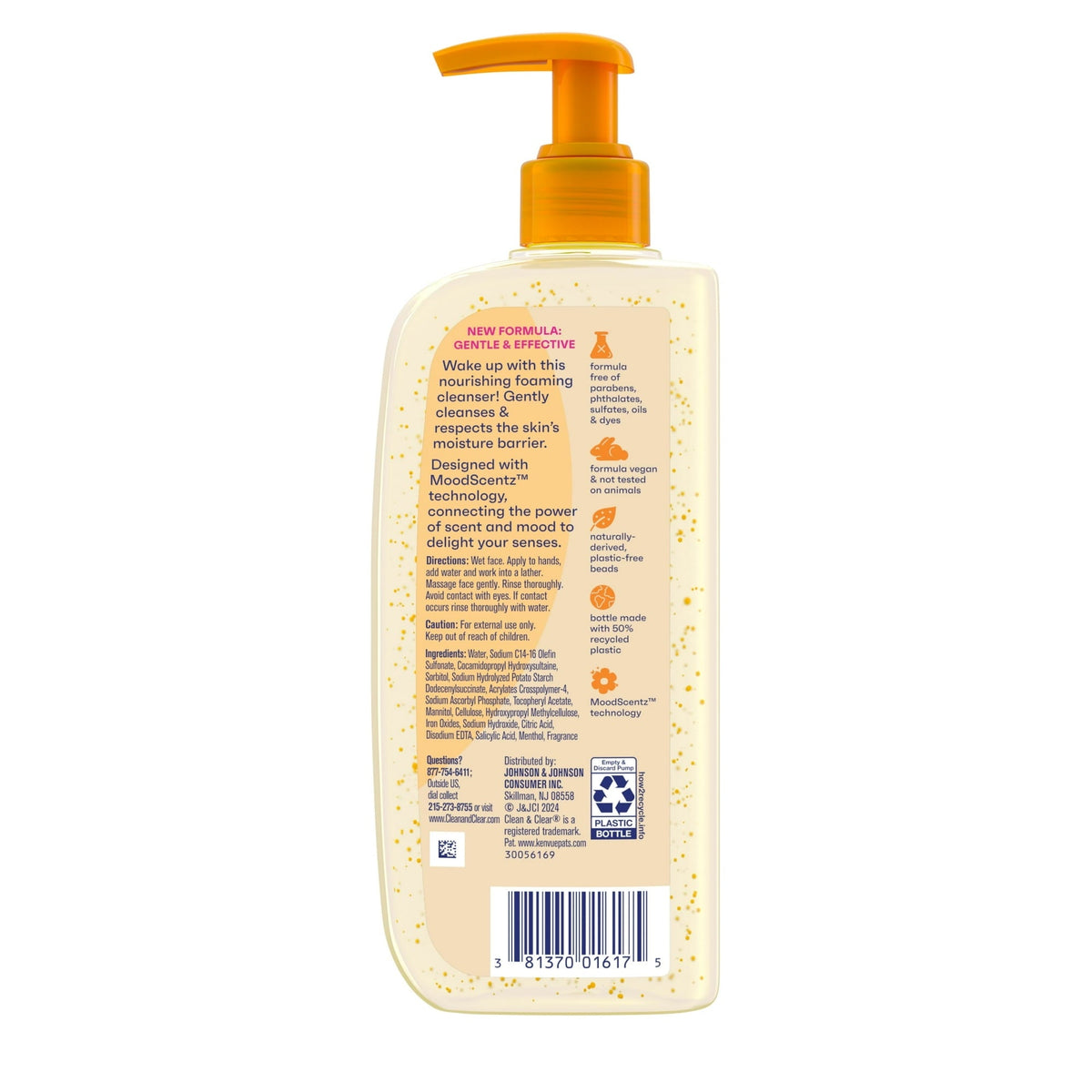 Clean & Clear Morning Burst Oil-Free Gentle Daily Acne Face Wash, 8 fl. oz