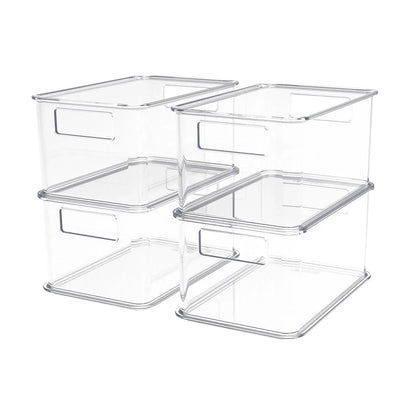 Clearly 4-Piece Clear Plastic Organizing Bin Set