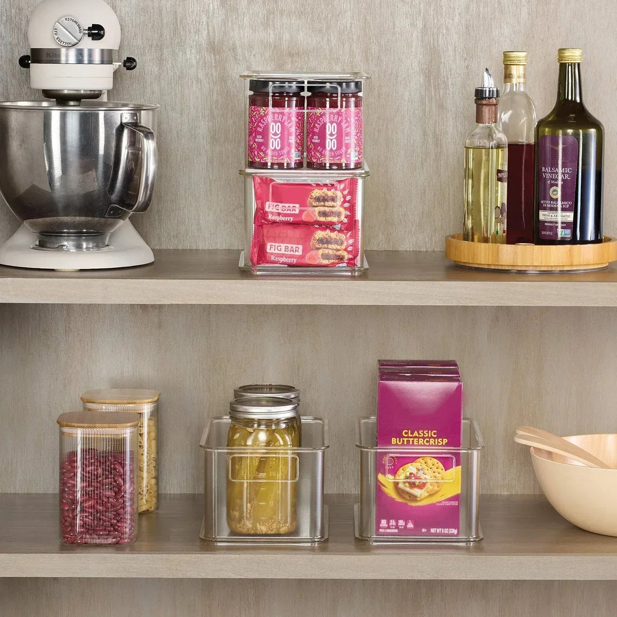 Clearly 4-Piece Clear Plastic Organizing Bin Set