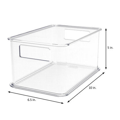 Clearly 4-Piece Clear Plastic Organizing Bin Set