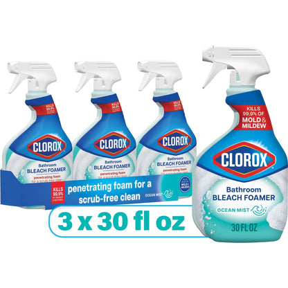 Clorox Bathroom Bleach Foamer, Ocean Mist, 3 ct., 90 fl. oz.
