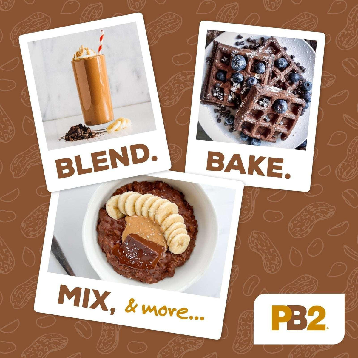 PB2 Powdered Chocolate Peanut Butter with Cocoa - 4g of Protein, 90% Less Fat, Certified Gluten Free, Only 50 Calories per Serving for Shakes, Smoothies, Low-Carb, Keto Diets…