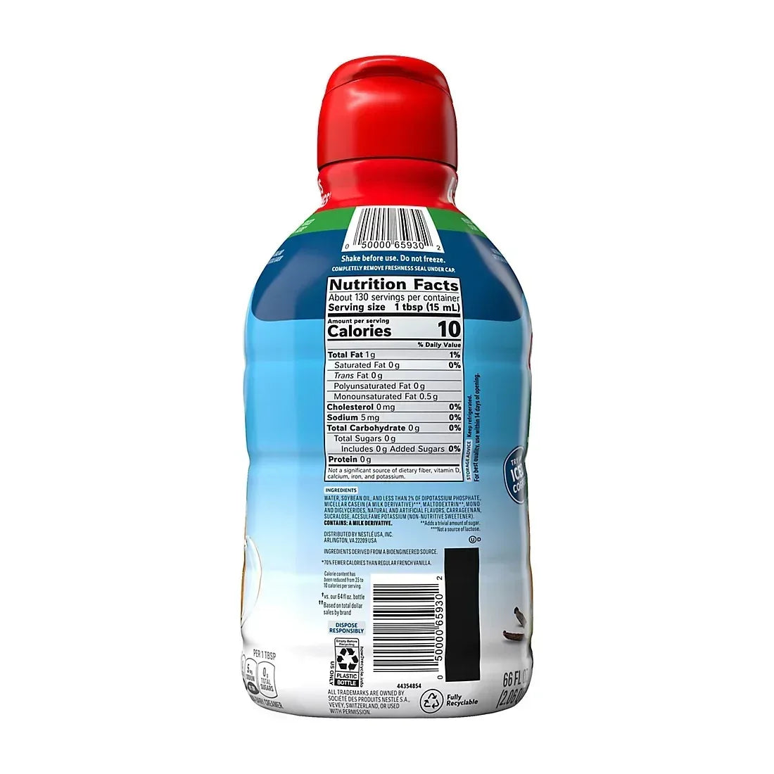 Coffee-Mate Sugar Free French Vanilla, 66 fl. oz.