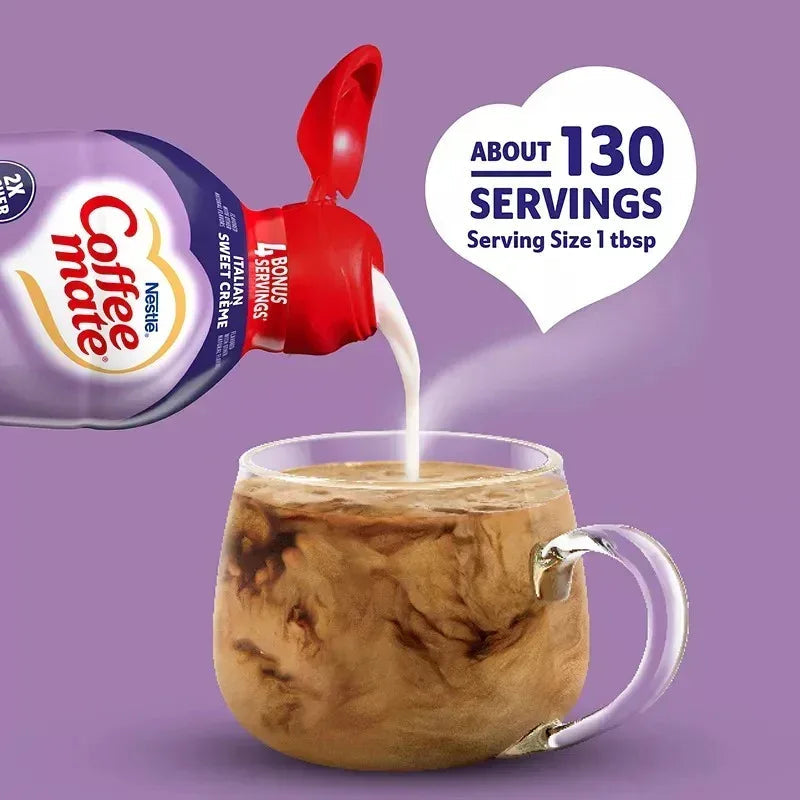 Coffee Mate Italian Sweet Creme Flavored Coffee Creamer, Non-Dairy, Gluten-Free, 130 Servings, 66 fl oz.