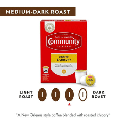 Community Coffee Coffee and Chicory Medium-Dark Roast Single Serve 72 ct.