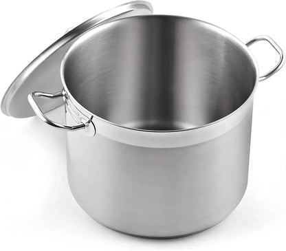 Cooks Standard Stainless Steel Dutch Oven Casserole Pot with Lid, 6-Quart Professional 18/10 Stainless Steel Stock Pot, Casuelas de Acero Inoxidables