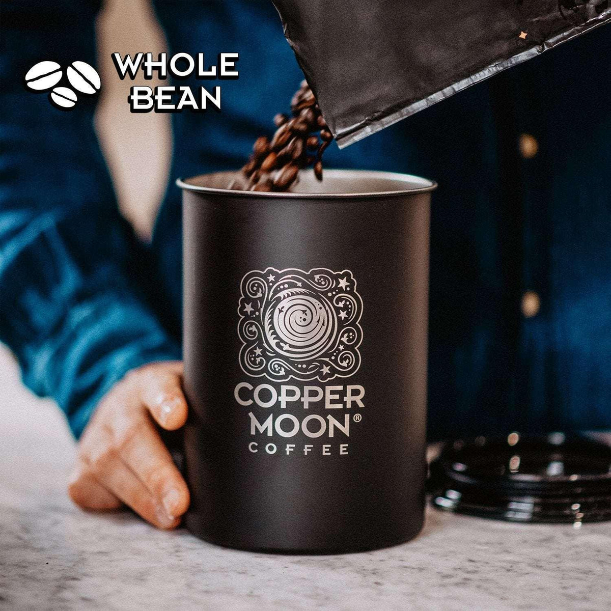 Copper Moon Coffee Light Roast Whole Bean Coffee, Ethiopian Blend, 32 oz.