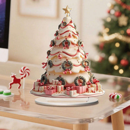 Costeam Christmas Tree Christmas Acrylic Ornaments Home Decorations Festive Xmas Hanging Decor for Indoor Home Holiday Party Family Gatherings Cute Lightweight Acrylic Ornaments