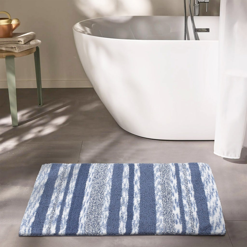 Cotton Stripe Bath Mat