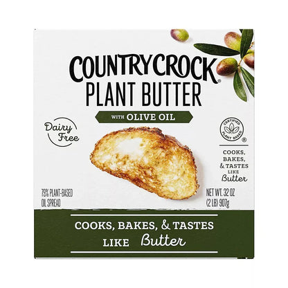 Country Crock Dairy Free Plant Butter with Olive Oil Sticks, 2 lbs.