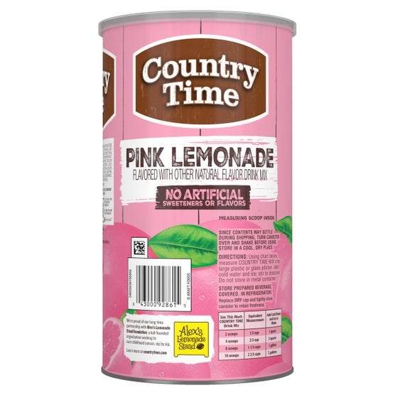 Country Time Drink Mix, Pink Lemonade, 82.5 oz