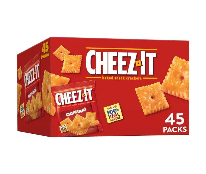 Cheez-It Crackers Baked Snacks, Original, 1.5 oz (45-pk)