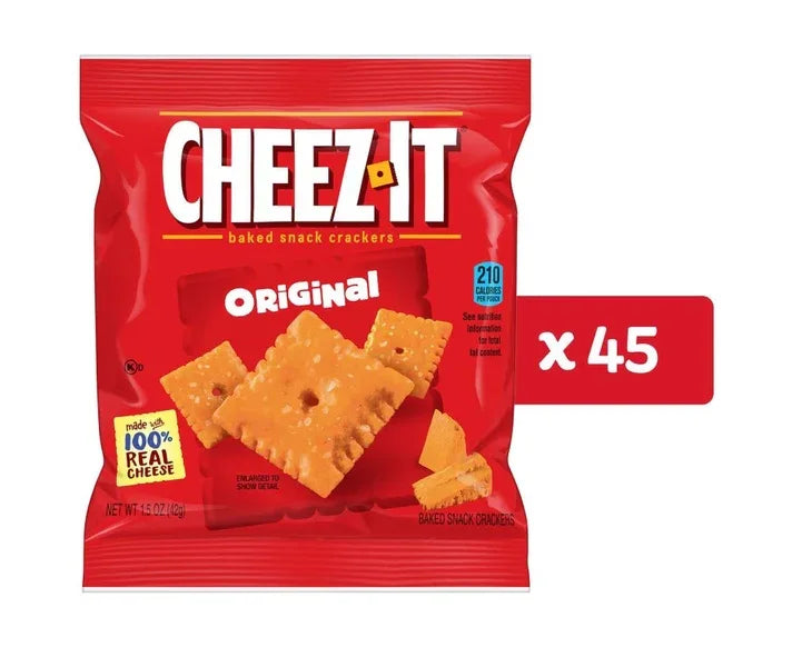 Cheez-It Crackers Baked Snacks, Original, 1.5 oz (45-pk)